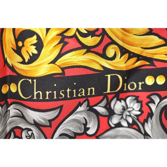 Auth Christian Dior Scarf Bird Motif #76130C11B - Picture 6 of 15
